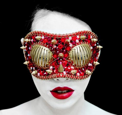 studded face mask