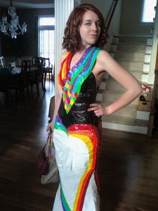 duc tape dress