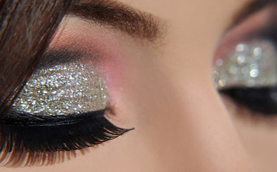 smokey disco ball eye makeup