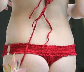 small red bikini