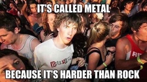 metals harder than rock