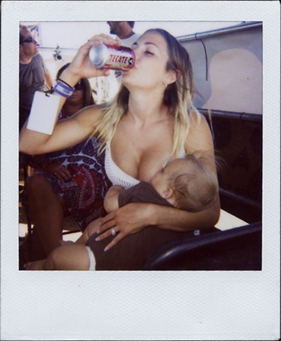 beer guzzleing breast feeders