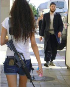 Israel girl with gun