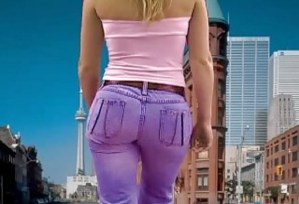 hot pink ass jeans