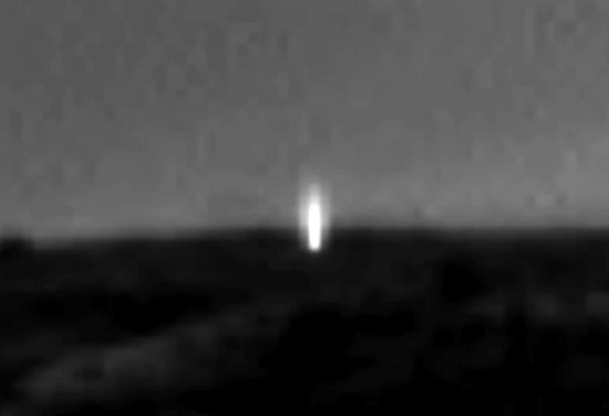 light on the horizon of mars