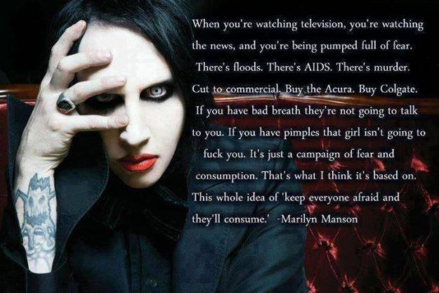 your afraid so you consume