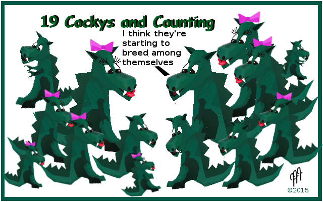19 cocks and counting